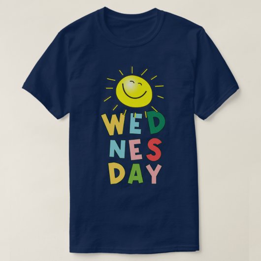 Happy Bright Sunny Mittwoch T-Shirt (Design vorne)