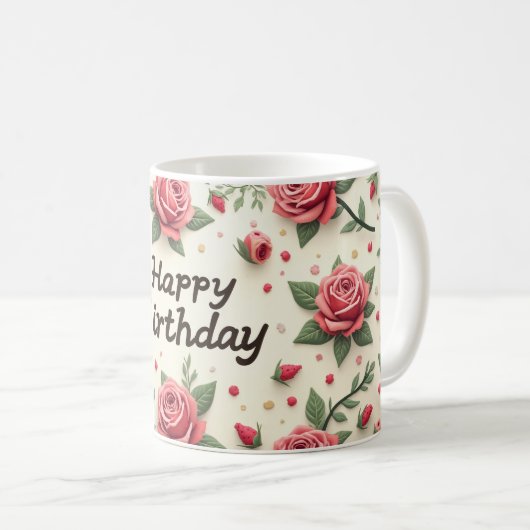 Happy Brithday Tasse Cup (VorderseiteRechts)