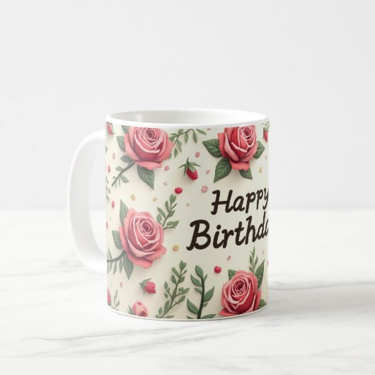 Happy Brithday Tasse Cup (Vorderseite Links)