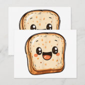 Happy Broad Slice Cartoon lächelnd Toast (Vorne/Hinten)