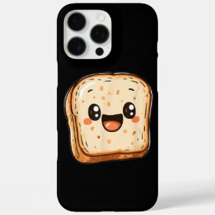 Happy Broad Slice Cartoon lächelnd Toast iPhone 16 Pro Max Hülle