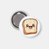 Happy Broad Slice Cartoon lächelnd Toast Magnet (Vorderseite/Rückseite)