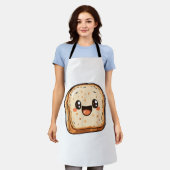 Happy Broad Slice Cartoon lächelnd Toast Schürze (Getragen)