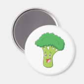 Happy Broccoli Gemüselächeln Magnet (Vorderseite/Rückseite)