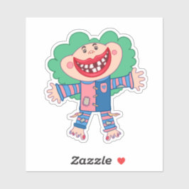 Happy Broke Funny Girl Aufkleber