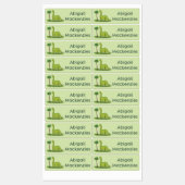 Happy Brontosaurus Dinosaurier Cartoon personalisi Etiketten (Blatt)