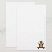 Happy Brown Bear Briefpapier (Vorne/Hinten)