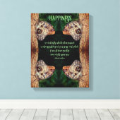 Happy Brown Butterfly Abstrakt Inspiration Leinwanddruck (Insitu (Holzboden))