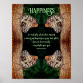 Happy Brown Butterfly Abstrakt Inspiration Poster (Vorne)