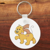 Happy Brown Dog Tshirts und Geschenke Schlüsselanhänger (Vorderseite)