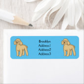 Happy Brown Poodle Cartoon Illustration (Insitu)
