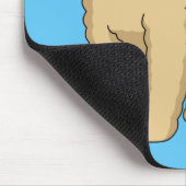 Happy Brown Poodle Cartoon Illustration Mousepad (Ecke)