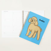 Happy Brown Poodle Cartoon Illustration Planer (Anzeige)