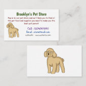 Happy Brown Poodle Cartoon Illustration Visitenkarte (Vorne/Hinten)