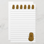 Happy Brown Potato Stationery Briefpapier (Vorne/Hinten)