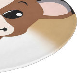 Happy Brown Puppy Dog Lächeln hell Schneidebrett (Ecke)