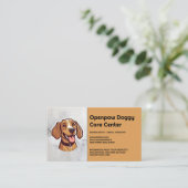 Happy Brown Puppy Lächeln Visitenkarte (Stehend Vorderseite)