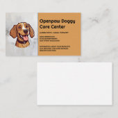 Happy Brown Puppy Lächeln Visitenkarte (Vorne/Hinten)