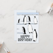 Happy BRRthday Penguin Winter Geburtstag Cool Karte (Vorderseite/Rückseite Beispiel)