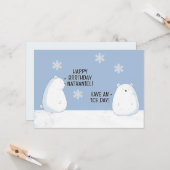 Happy BRRthday Polar Bear Winter Geburtsname Karte (Vorderseite/Rückseite Beispiel)