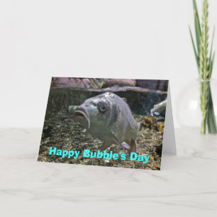 Happy Bubble's Day Birthday Card with Fish Karte