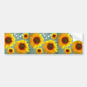 Happy Bubbly Sunblumen Autoaufkleber