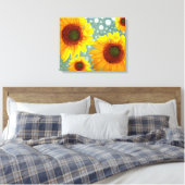 Happy Bubbly Sunblumen Leinwanddruck (Insitu (Schlafzimmer))