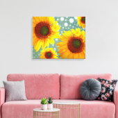Happy Bubbly Sunblumen Leinwanddruck (Insitu (Wohnzimmer))