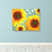 Happy Bubbly Sunblumen Leinwanddruck (Insitu (Holzboden))
