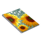 Happy Bubbly Sunblumen Notizblock (Rechte Seite)