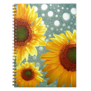 Happy Bubbly Sunblumen Notizblock