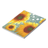 Happy Bubbly Sunblumen Notizblock (Rotiert)
