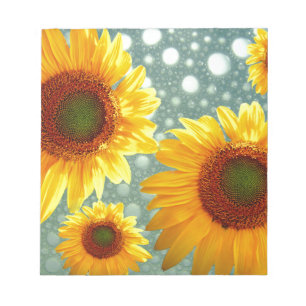 Happy Bubbly Sunblumen Notizblock
