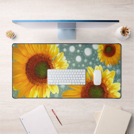 Happy Bubbly Sunblumen Schreibtischunterlage