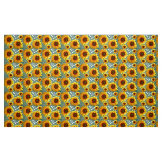 Happy Bubbly Sunblumen Stoff (Fat Quarter (45,7 x 55,9 cm))