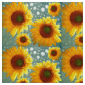 Happy Bubbly Sunblumen Stoff (Nahaufnahme)