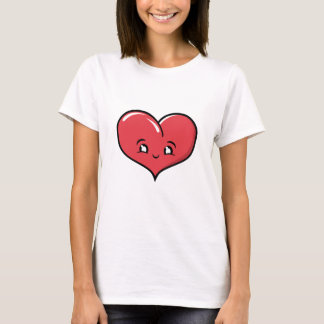 Happy Buble Heart Design T - Shirt