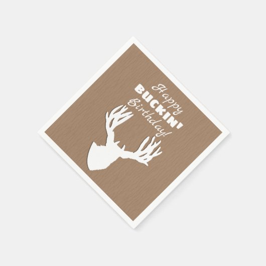 Happy Buckin Birthday Hunter Serviette (Ecke)