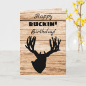 Happy Buckin Birthday Jagd Karte (Gelbe Blume)