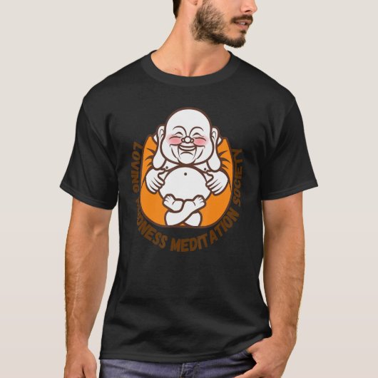Happy Buddha Loving Kindness Metta Blessing Prayer T-Shirt (Vorderseite)