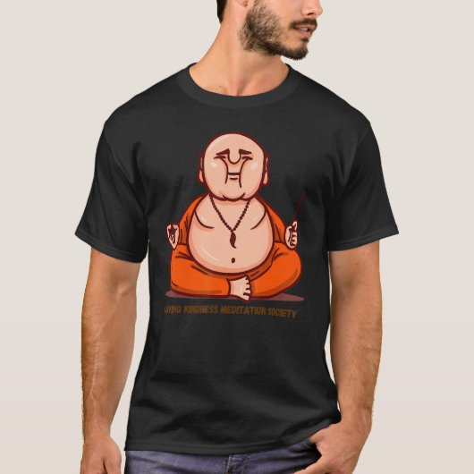 Happy Buddha Loving Kindness Metta Blessing Prayer T-Shirt (Vorderseite)