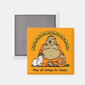 HAPPY BUDDHA MAGNET (Vorderseite/Rückseite)