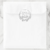 Happy Buddha mit Lotus Runder Aufkleber (Tasche)