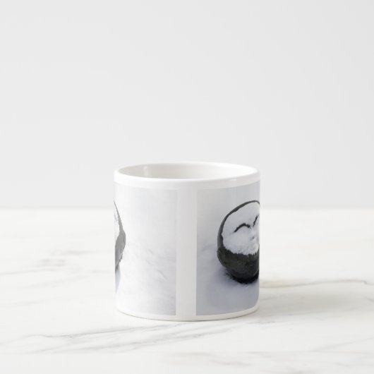 Happy Buddha mit schneegedämpft Espressotasse (Vorderseite)