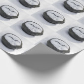 Happy Buddha mit schneegedämpft Geschenkpapier (Ecke)