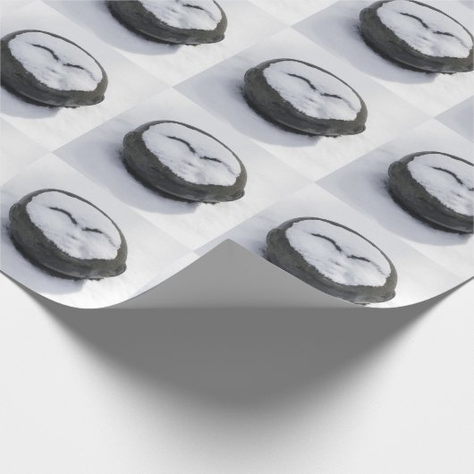 Happy Buddha mit schneegedämpft Geschenkpapier (Ecke)