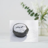 Happy Buddha mit schneegedämpft Postkarte (Stehend Vorderseite)