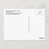 Happy Buddha mit schneegedämpft Postkarte (Rückseite)