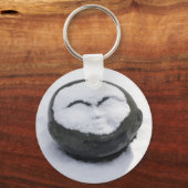 Happy Buddha mit schneegedämpft Schlüsselanhänger (Vorderseite)