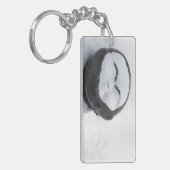 Happy Buddha mit schneegedämpft Schlüsselanhänger (Vorderseite links)